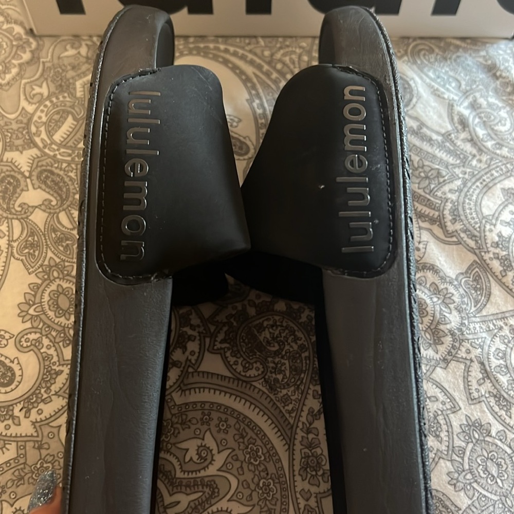 lululemon athletica Black Slide Sandals